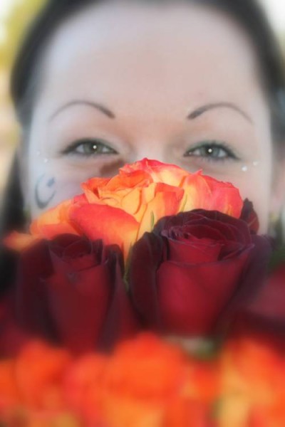 Mrs. LFM on our wedding day - Hallowe'en 2008.